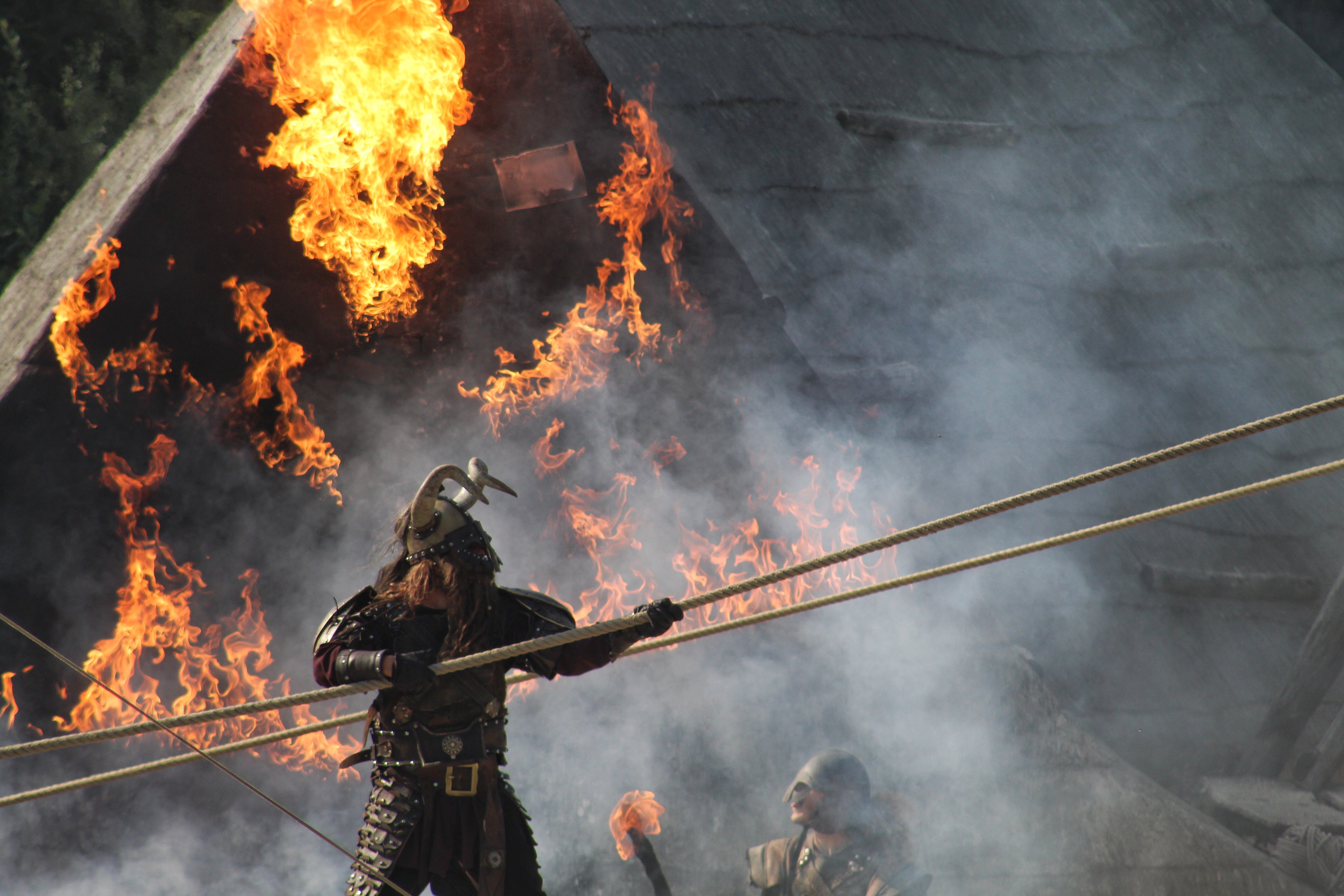 vikings raiding a town